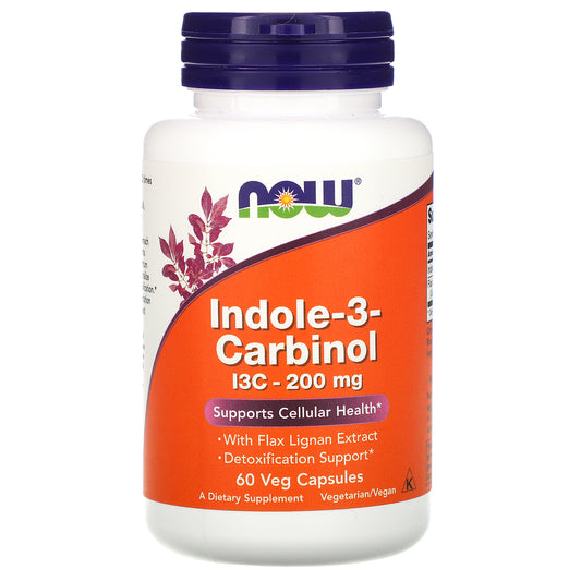 NOW Indole-3-Carbinol (I3C) 200 mg - 60 Veg Capsules, hozzájárulhat a daganatos és HPV módosult sejtek beprogramozott megsemmisüléséhez